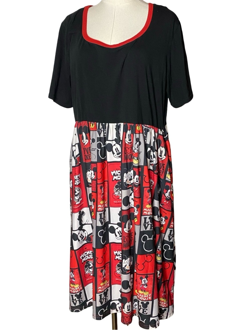Enchanted Dress Shop Mickey Mouse Graphic Dress XL Pockets Disney Vacation